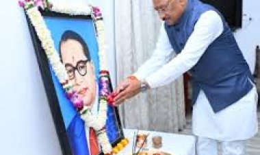 *सामाजिक न्याय और समानता के महान शिल्पी डॉ. भीमराव आंबेडकर को मुख्यमंत्री श्री विष्णुदेव साय ने किया नमन*
