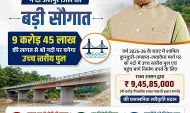 *मुख्यमंत्री श्री विष्णुदेव साय की बड़ी सौगात: जशपुर में श्री नदी पर बनेगा उच्च स्तरीय पुल, तीन राज्यों की कनेक्टिविटी होगी मजबूत*